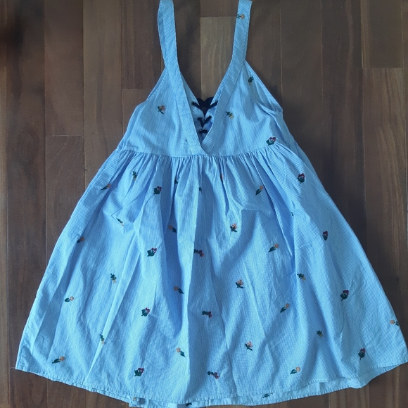 Zara striped and embroidered dress, small - Picture 3 of 5